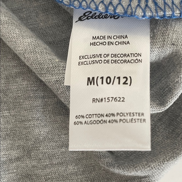 Eddie Bauer Boys T-Shirts M-10/12 Youth Graphic 3pk White Blue Gray /Z6 - Picture 8 of 8